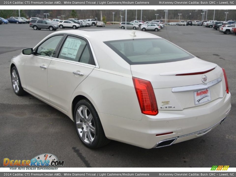 2014 Cadillac CTS Premium Sedan AWD White Diamond Tricoat / Light Cashmere/Medium Cashmere Photo #4
