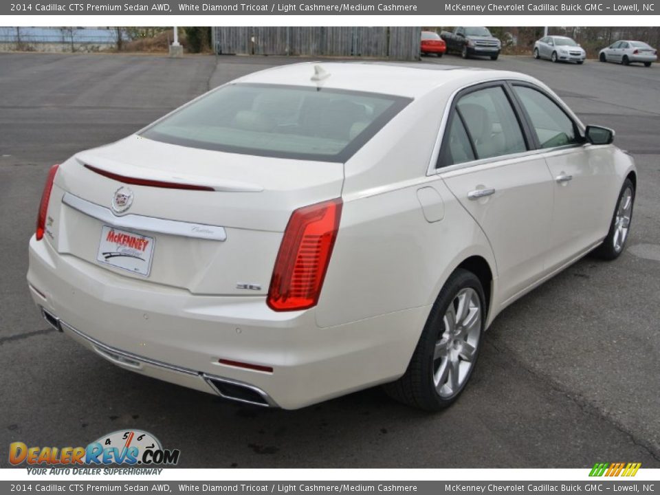 2014 Cadillac CTS Premium Sedan AWD White Diamond Tricoat / Light Cashmere/Medium Cashmere Photo #5