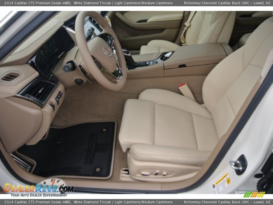 2014 Cadillac CTS Premium Sedan AWD White Diamond Tricoat / Light Cashmere/Medium Cashmere Photo #8
