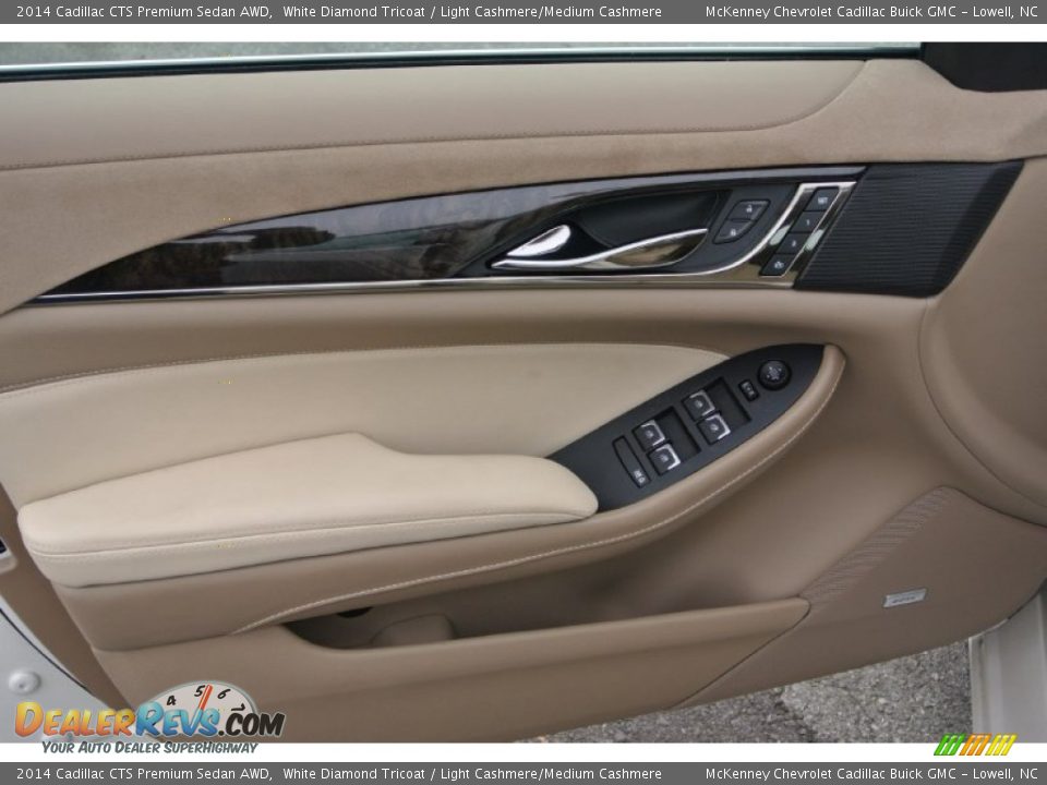 2014 Cadillac CTS Premium Sedan AWD White Diamond Tricoat / Light Cashmere/Medium Cashmere Photo #9