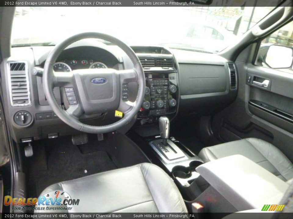 2012 Ford Escape Limited V6 4WD Ebony Black / Charcoal Black Photo #16