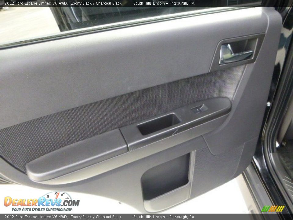 2012 Ford Escape Limited V6 4WD Ebony Black / Charcoal Black Photo #17