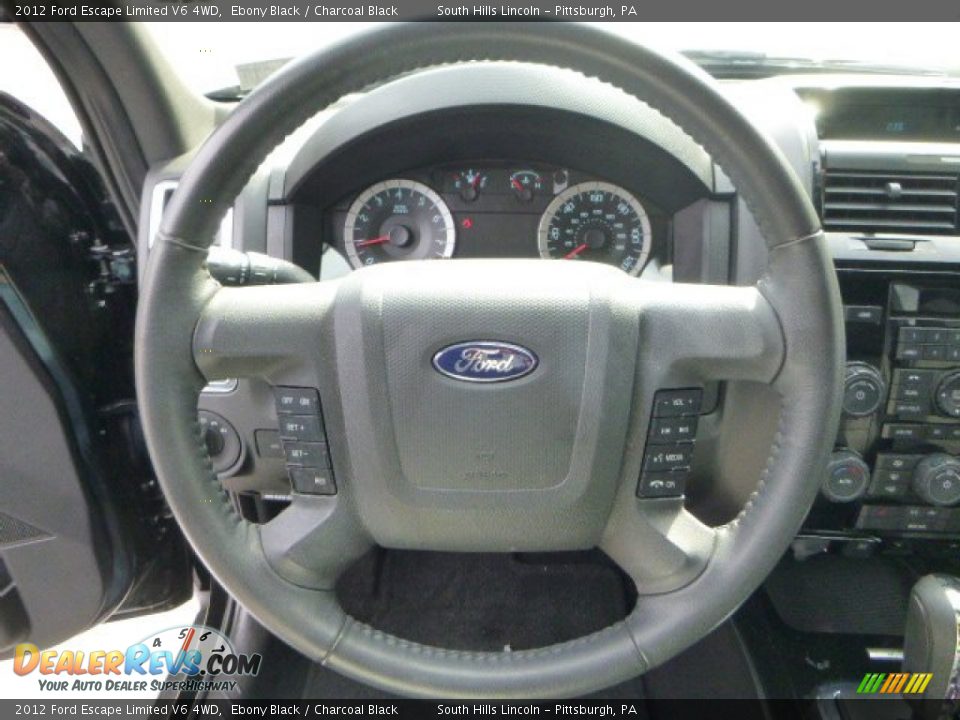 2012 Ford Escape Limited V6 4WD Ebony Black / Charcoal Black Photo #21