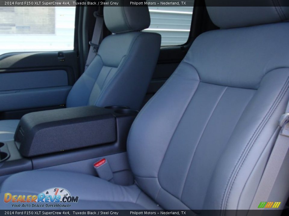 2014 Ford F150 XLT SuperCrew 4x4 Tuxedo Black / Steel Grey Photo #30