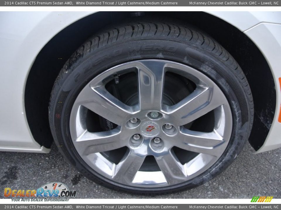 2014 Cadillac CTS Premium Sedan AWD White Diamond Tricoat / Light Cashmere/Medium Cashmere Photo #19