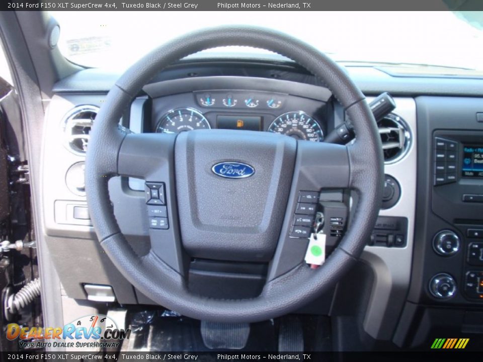 2014 Ford F150 XLT SuperCrew 4x4 Tuxedo Black / Steel Grey Photo #34