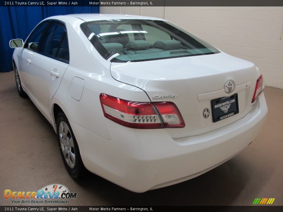 2011 Toyota Camry LE Super White / Ash Photo #6