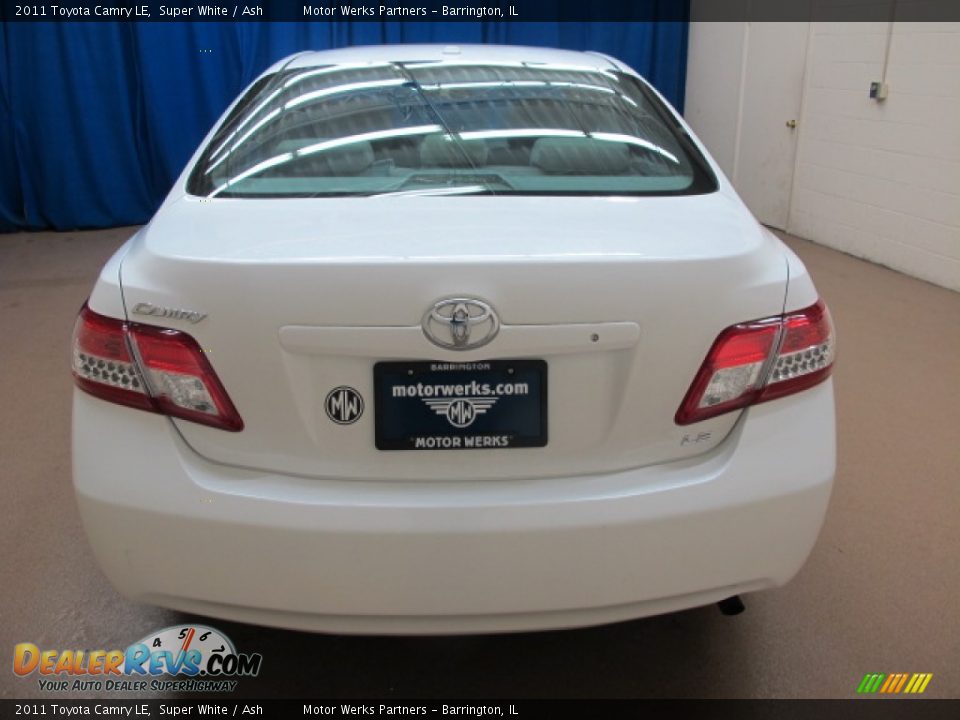 2011 Toyota Camry LE Super White / Ash Photo #7