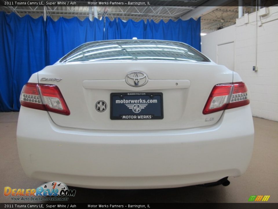 2011 Toyota Camry LE Super White / Ash Photo #8