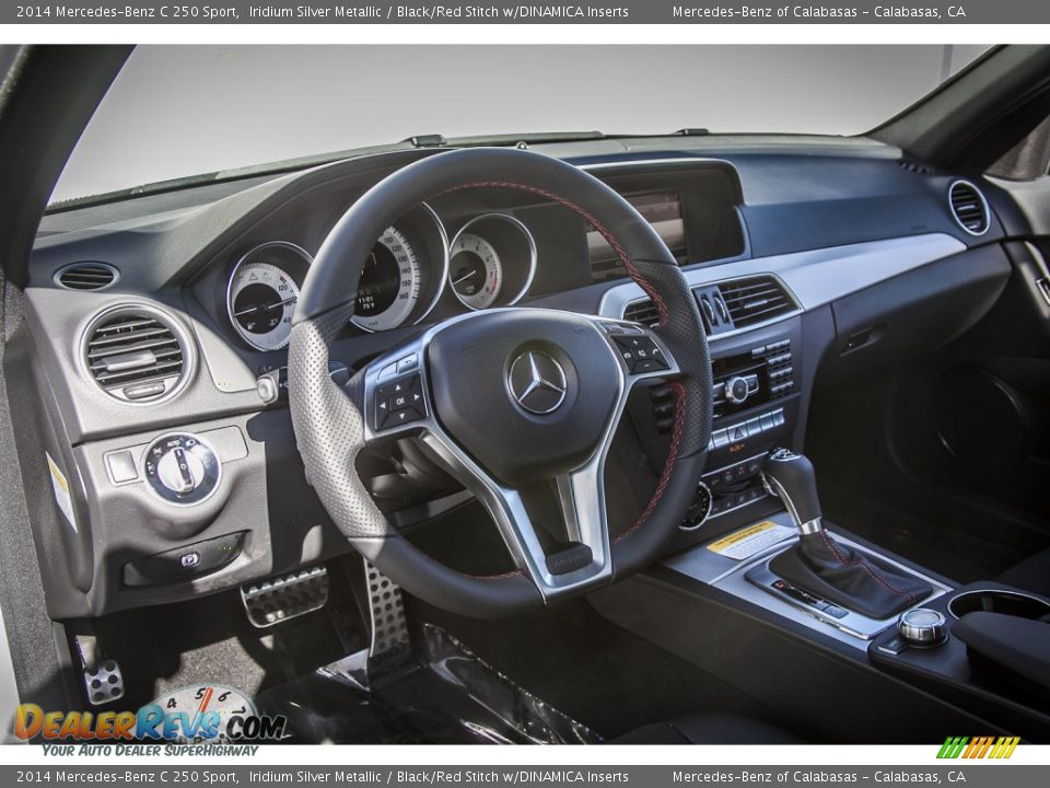 2014 Mercedes-Benz C 250 Sport Iridium Silver Metallic / Black/Red Stitch w/DINAMICA Inserts Photo #5