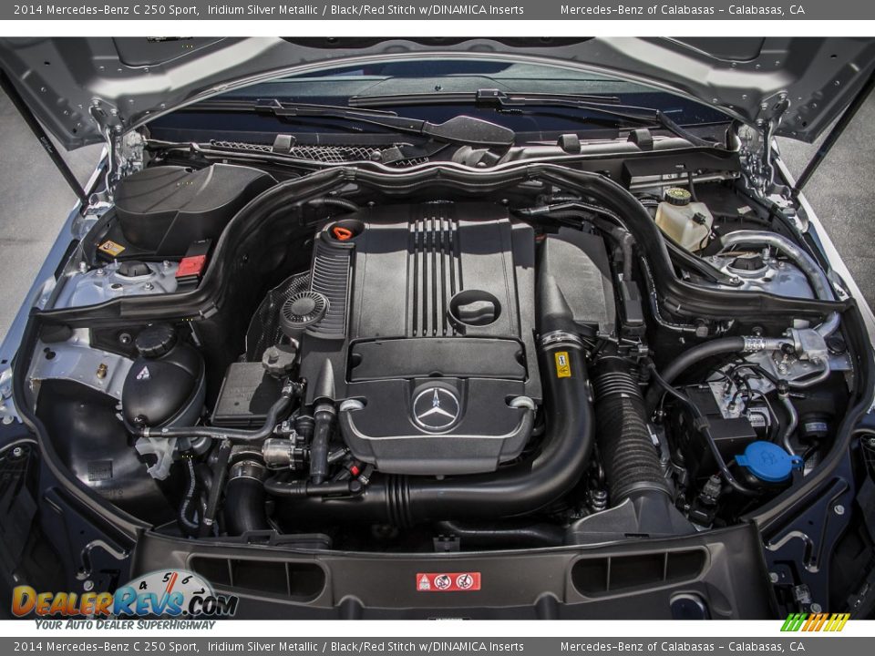 2014 Mercedes-Benz C 250 Sport Iridium Silver Metallic / Black/Red Stitch w/DINAMICA Inserts Photo #9