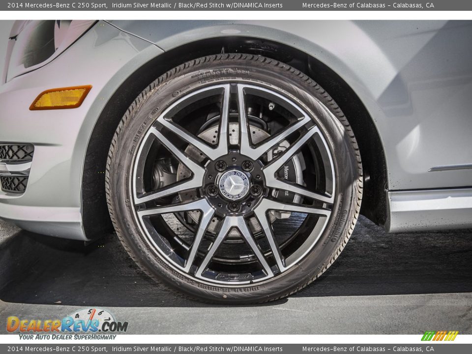 2014 Mercedes-Benz C 250 Sport Iridium Silver Metallic / Black/Red Stitch w/DINAMICA Inserts Photo #10