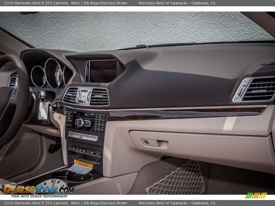 2014 Mercedes-Benz E 350 Cabriolet Black / Silk Beige/Espresso Brown Photo #8