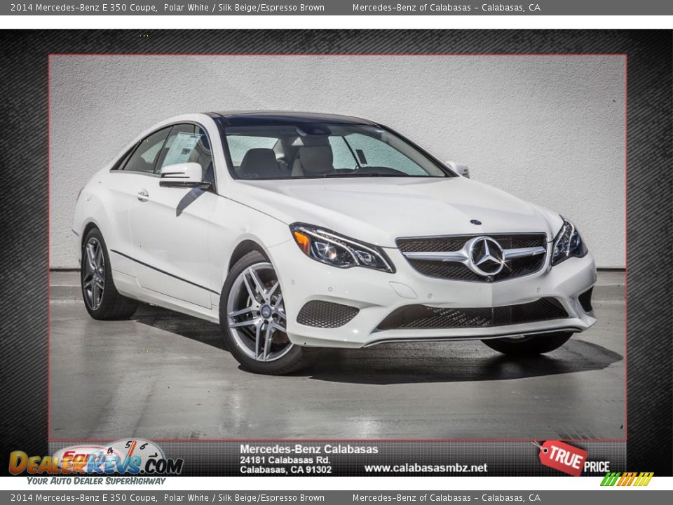 2014 Mercedes-Benz E 350 Coupe Polar White / Silk Beige/Espresso Brown Photo #1