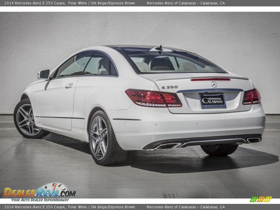 2014 Mercedes-Benz E 350 Coupe Polar White / Silk Beige/Espresso Brown Photo #2