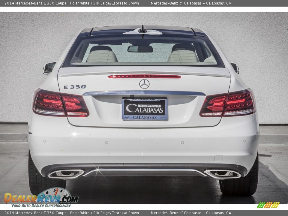 2014 Mercedes-Benz E 350 Coupe Polar White / Silk Beige/Espresso Brown Photo #3