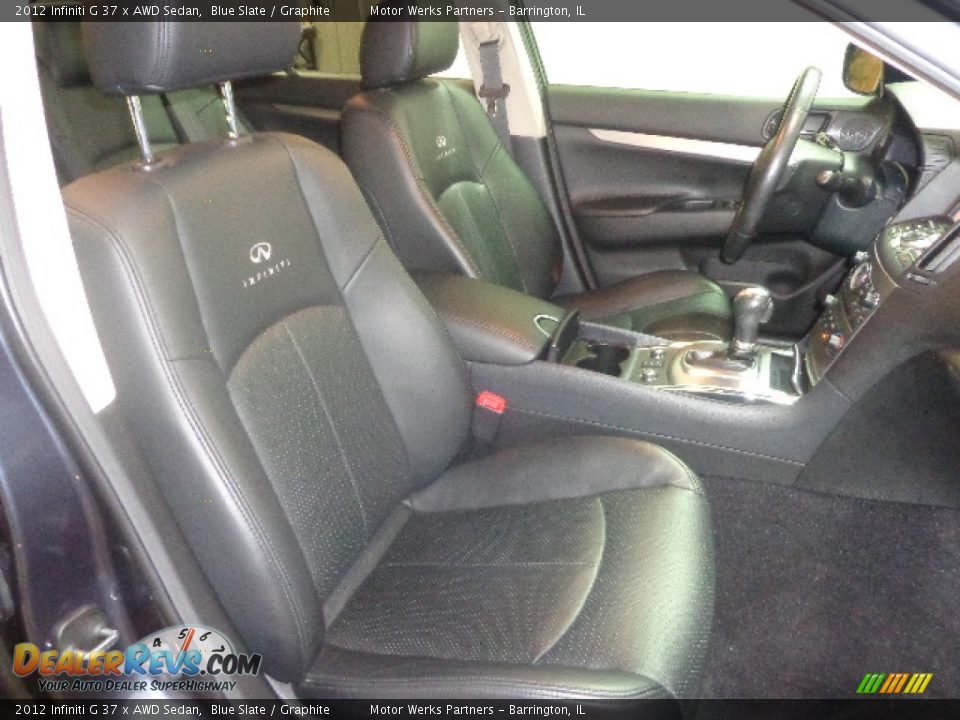 2012 Infiniti G 37 x AWD Sedan Blue Slate / Graphite Photo #33