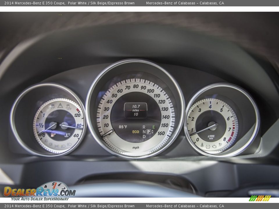 2014 Mercedes-Benz E 350 Coupe Polar White / Silk Beige/Espresso Brown Photo #6