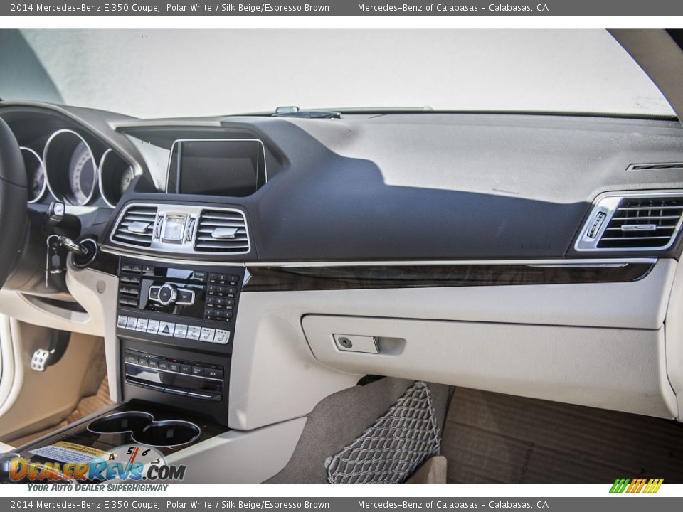 2014 Mercedes-Benz E 350 Coupe Polar White / Silk Beige/Espresso Brown Photo #7