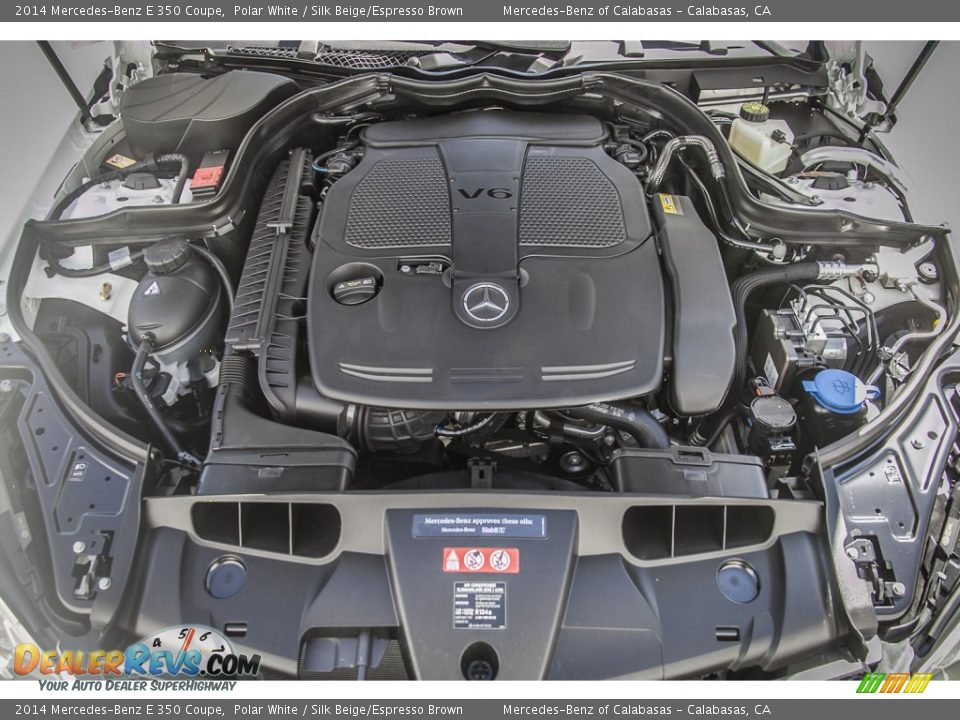 2014 Mercedes-Benz E 350 Coupe Polar White / Silk Beige/Espresso Brown Photo #8