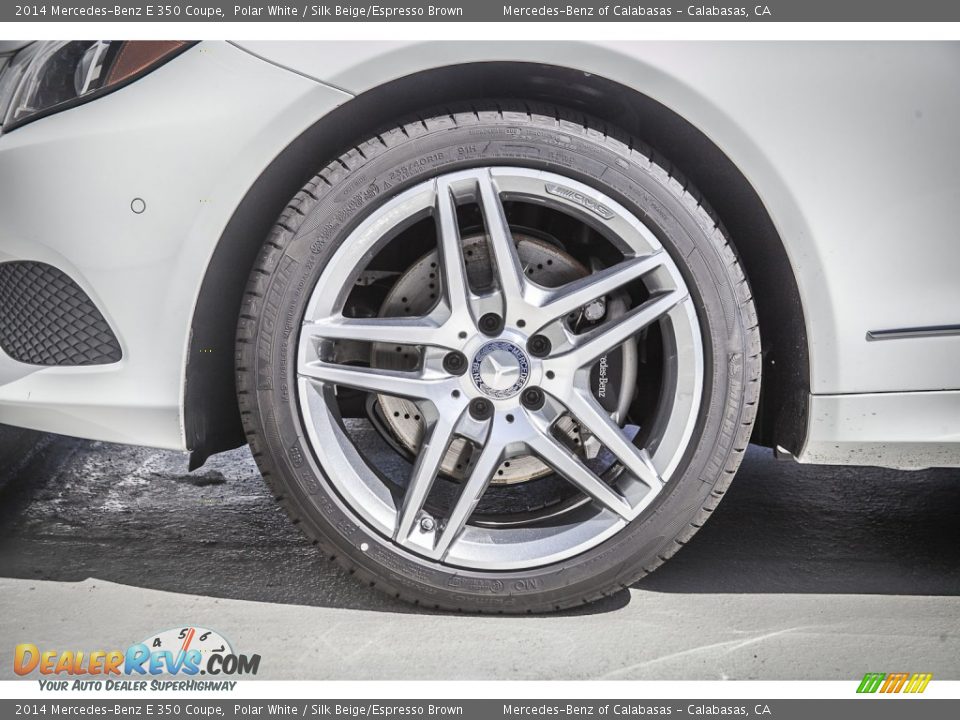 2014 Mercedes-Benz E 350 Coupe Polar White / Silk Beige/Espresso Brown Photo #9