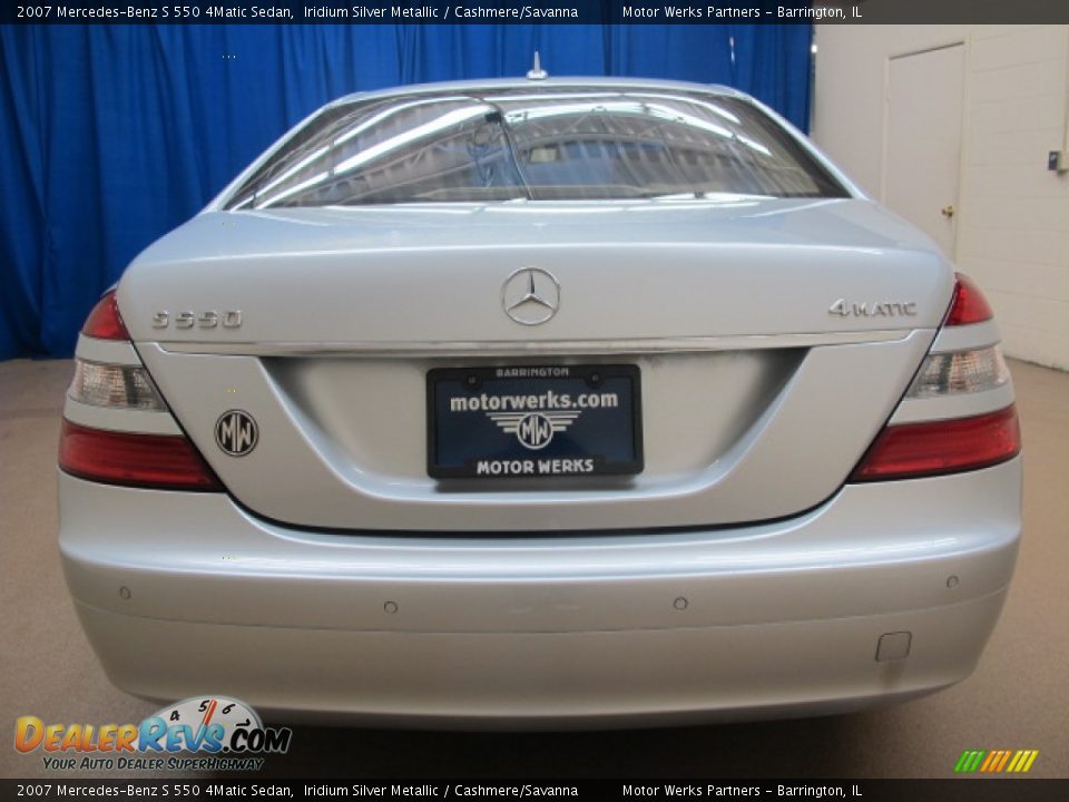 2007 Mercedes-Benz S 550 4Matic Sedan Iridium Silver Metallic / Cashmere/Savanna Photo #6