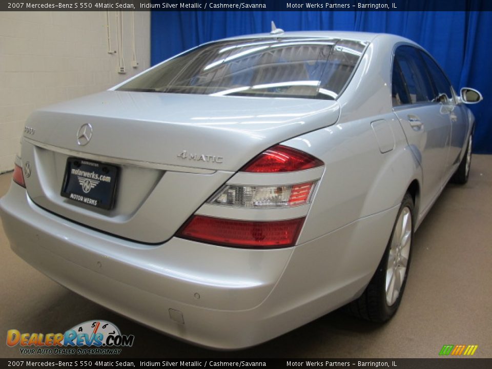 2007 Mercedes-Benz S 550 4Matic Sedan Iridium Silver Metallic / Cashmere/Savanna Photo #7