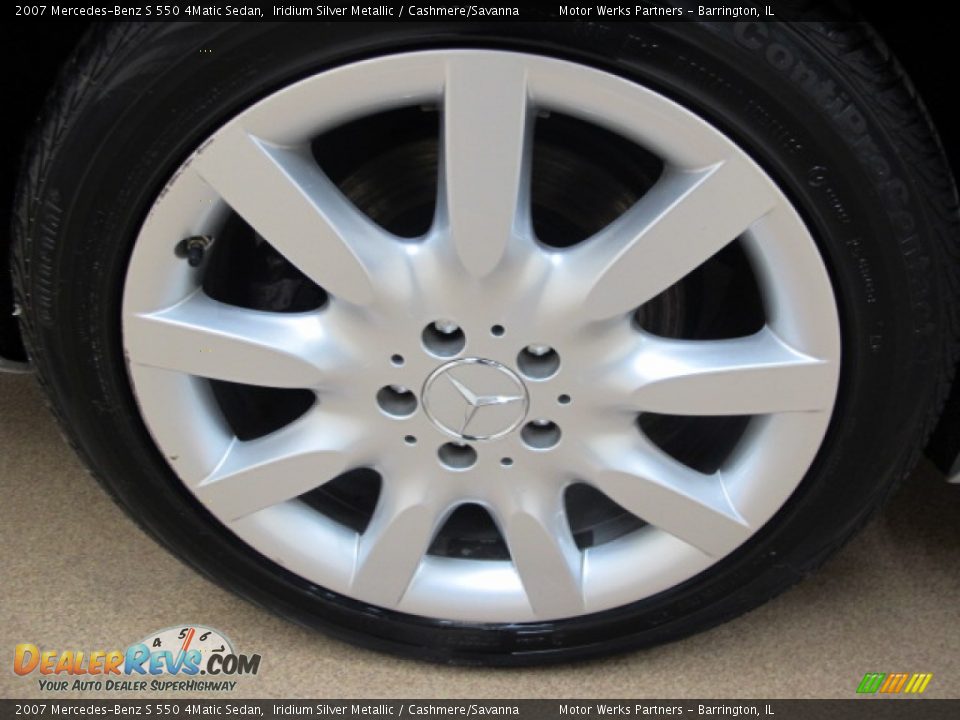 2007 Mercedes-Benz S 550 4Matic Sedan Iridium Silver Metallic / Cashmere/Savanna Photo #12
