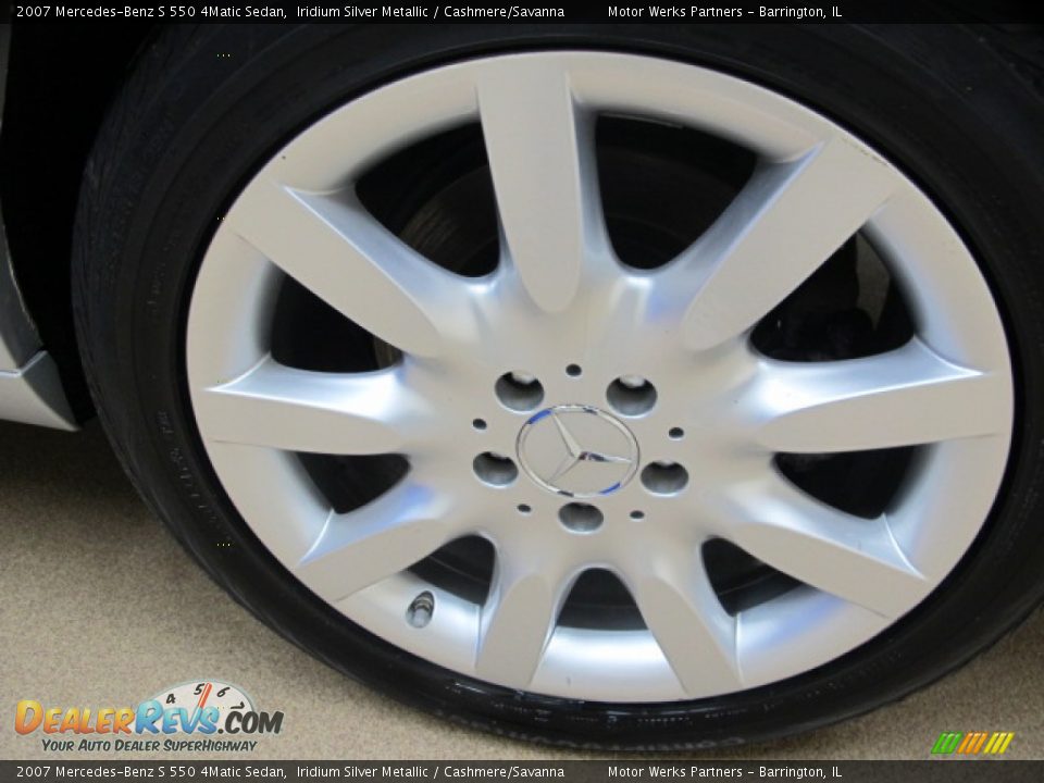 2007 Mercedes-Benz S 550 4Matic Sedan Iridium Silver Metallic / Cashmere/Savanna Photo #13