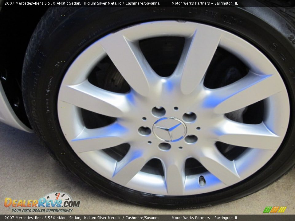 2007 Mercedes-Benz S 550 4Matic Sedan Iridium Silver Metallic / Cashmere/Savanna Photo #14