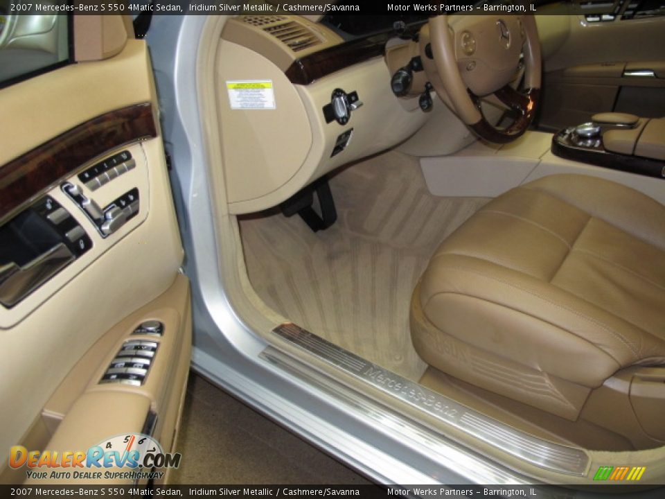 2007 Mercedes-Benz S 550 4Matic Sedan Iridium Silver Metallic / Cashmere/Savanna Photo #15