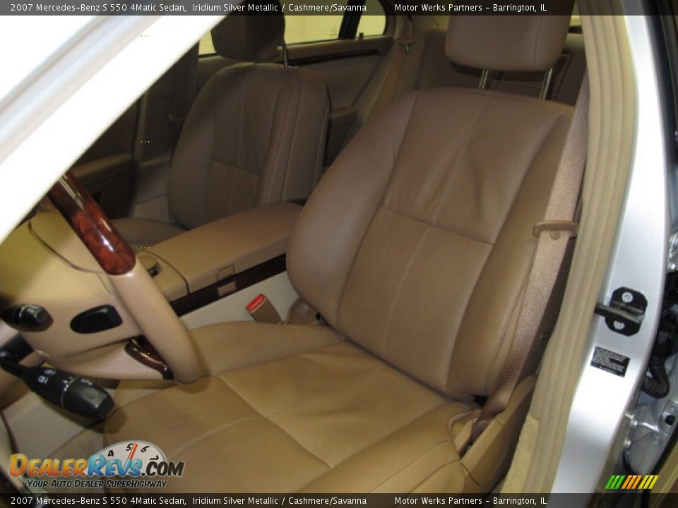 2007 Mercedes-Benz S 550 4Matic Sedan Iridium Silver Metallic / Cashmere/Savanna Photo #16