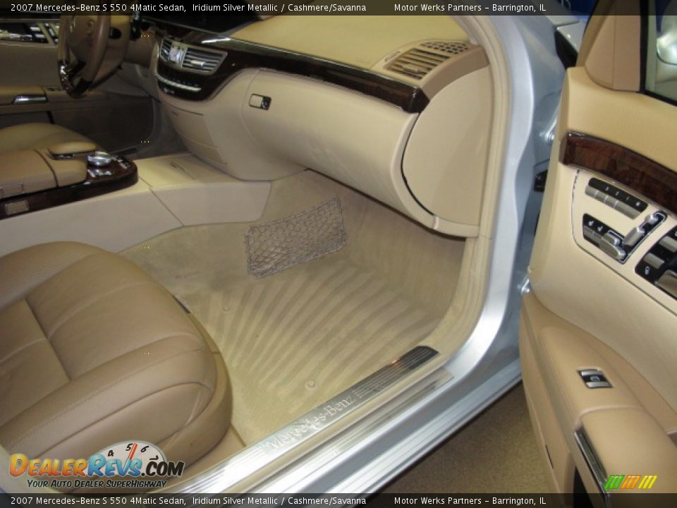 2007 Mercedes-Benz S 550 4Matic Sedan Iridium Silver Metallic / Cashmere/Savanna Photo #21