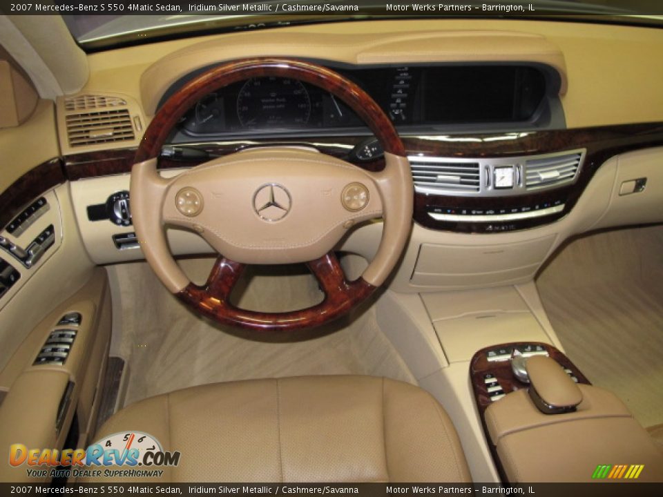 2007 Mercedes-Benz S 550 4Matic Sedan Iridium Silver Metallic / Cashmere/Savanna Photo #23