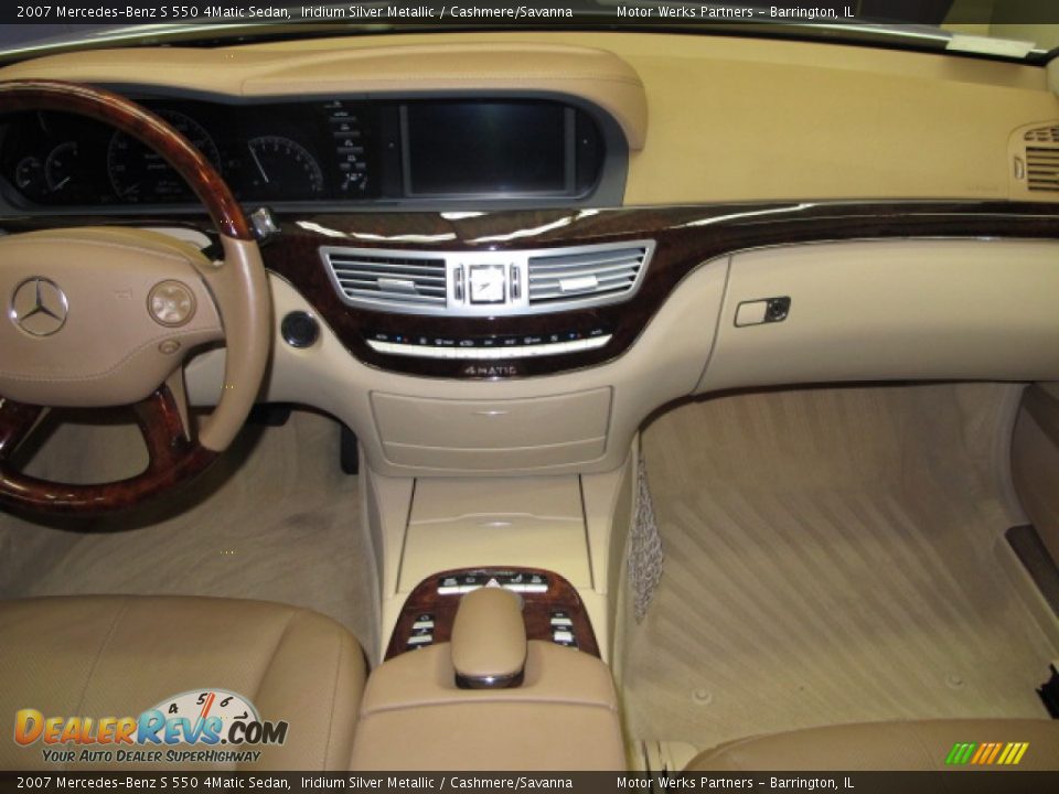2007 Mercedes-Benz S 550 4Matic Sedan Iridium Silver Metallic / Cashmere/Savanna Photo #24