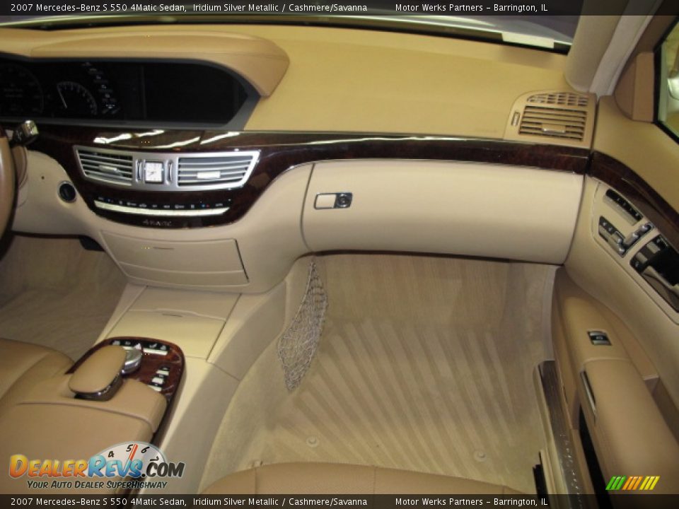 2007 Mercedes-Benz S 550 4Matic Sedan Iridium Silver Metallic / Cashmere/Savanna Photo #25