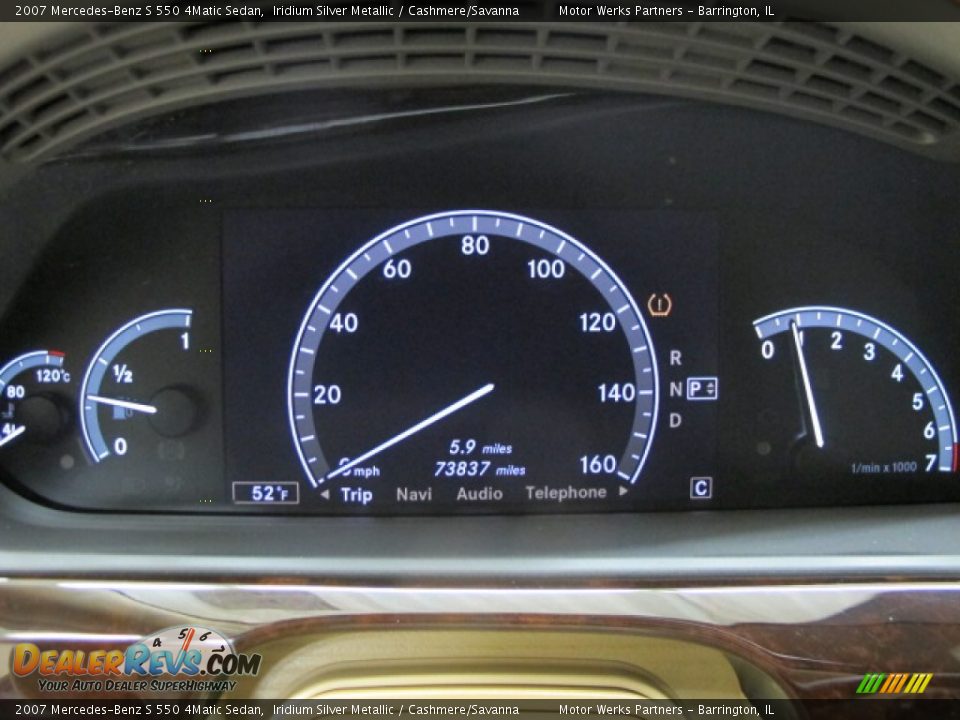 2007 Mercedes-Benz S 550 4Matic Sedan Iridium Silver Metallic / Cashmere/Savanna Photo #26