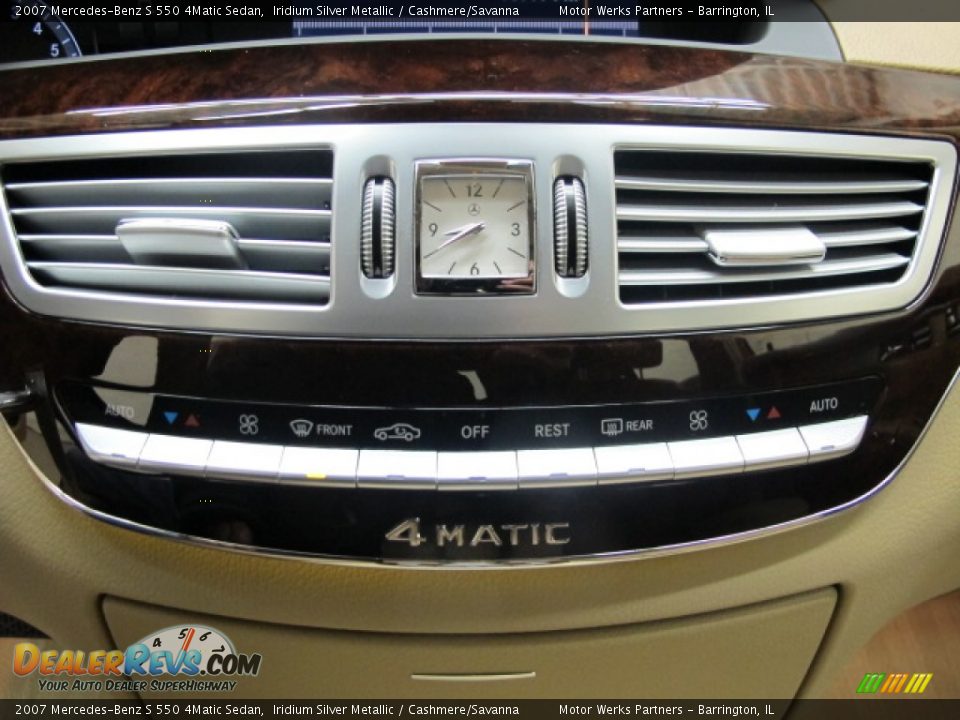 2007 Mercedes-Benz S 550 4Matic Sedan Iridium Silver Metallic / Cashmere/Savanna Photo #29