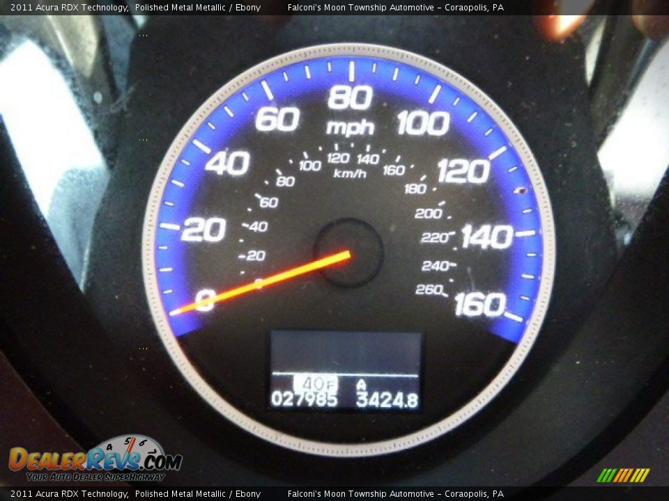 2011 Acura RDX Technology Polished Metal Metallic / Ebony Photo #23