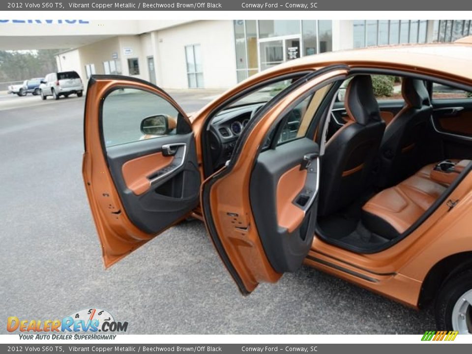 2012 Volvo S60 T5 Vibrant Copper Metallic / Beechwood Brown/Off Black Photo #10