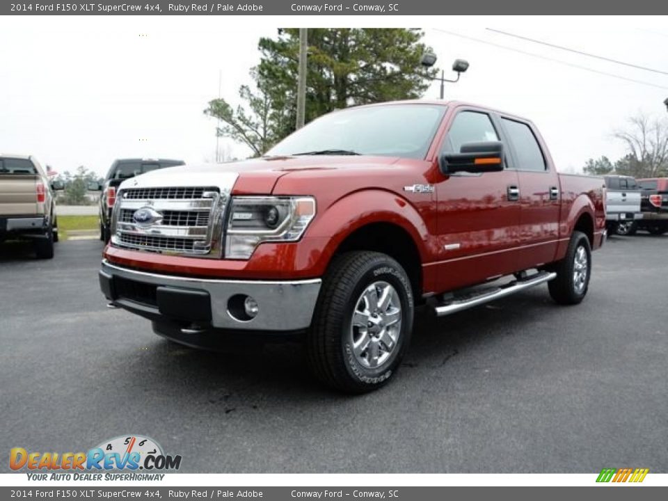 2014 Ford F150 XLT SuperCrew 4x4 Ruby Red / Pale Adobe Photo #1