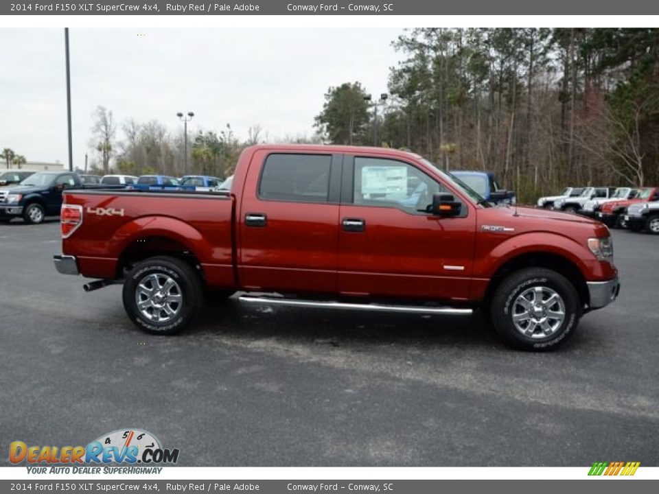 2014 Ford F150 XLT SuperCrew 4x4 Ruby Red / Pale Adobe Photo #4