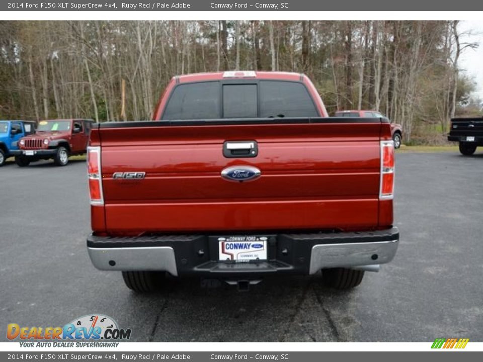 2014 Ford F150 XLT SuperCrew 4x4 Ruby Red / Pale Adobe Photo #7