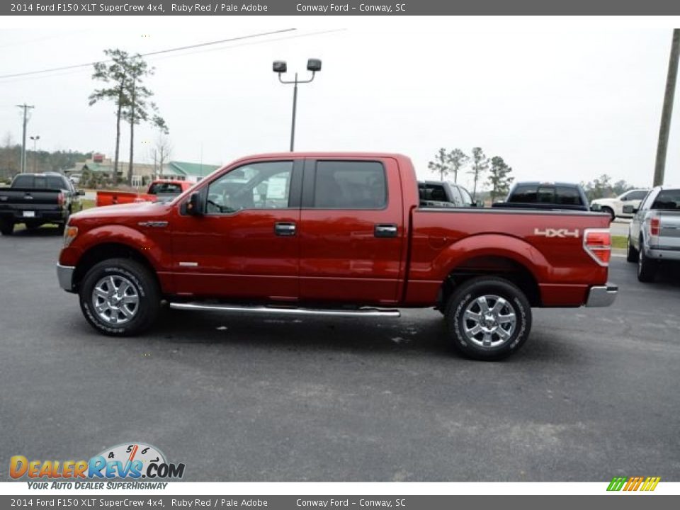 2014 Ford F150 XLT SuperCrew 4x4 Ruby Red / Pale Adobe Photo #9