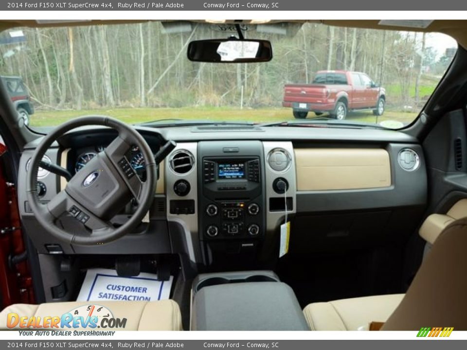 2014 Ford F150 XLT SuperCrew 4x4 Ruby Red / Pale Adobe Photo #14