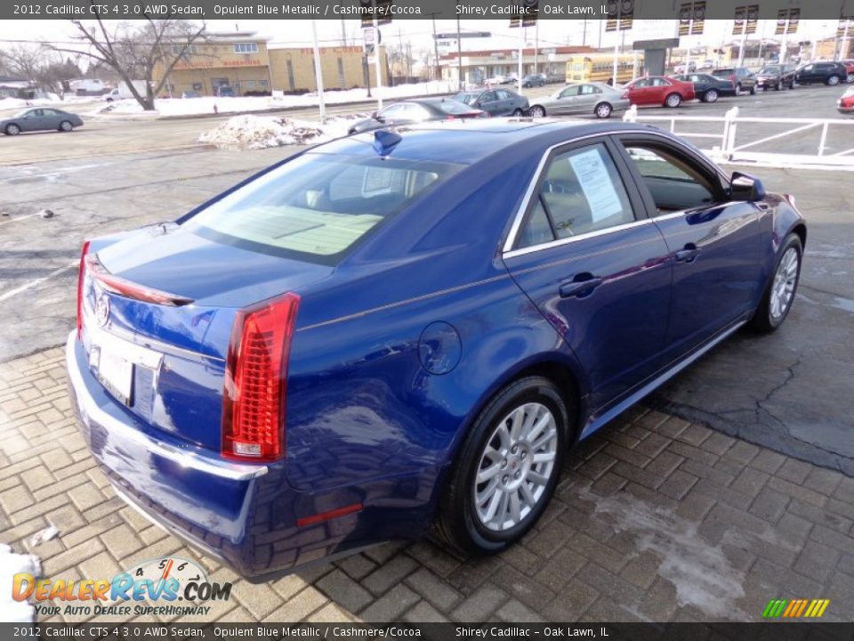 2012 Cadillac CTS 4 3.0 AWD Sedan Opulent Blue Metallic / Cashmere/Cocoa Photo #3