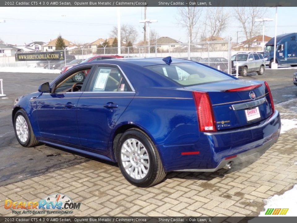 2012 Cadillac CTS 4 3.0 AWD Sedan Opulent Blue Metallic / Cashmere/Cocoa Photo #5