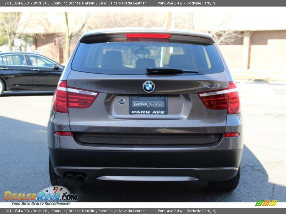 2011 BMW X3 xDrive 28i Sparkling Bronze Metallic / Sand Beige Nevada Leather Photo #4