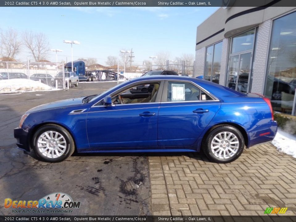 2012 Cadillac CTS 4 3.0 AWD Sedan Opulent Blue Metallic / Cashmere/Cocoa Photo #6