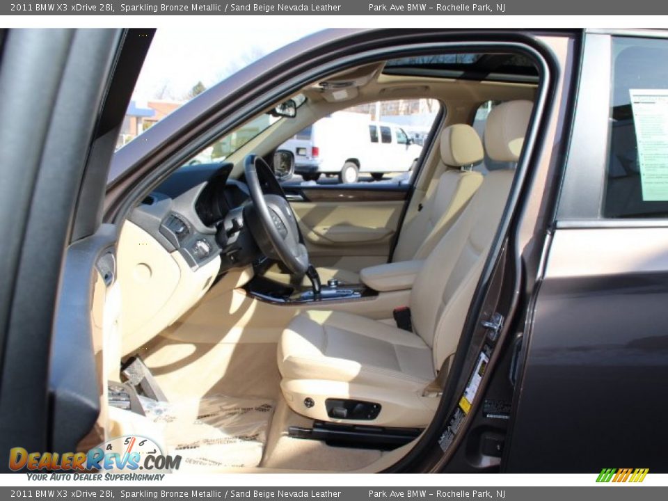 2011 BMW X3 xDrive 28i Sparkling Bronze Metallic / Sand Beige Nevada Leather Photo #11
